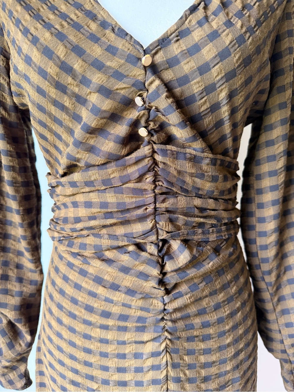 Zara checkered Midi dress - Picture 10 of 11